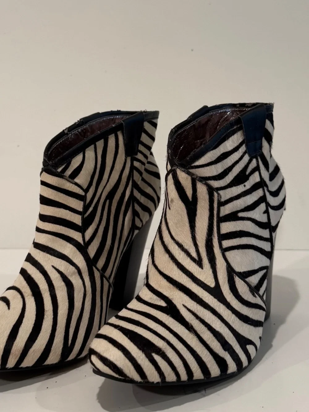 Zebra Printed Booties - VINTAGE